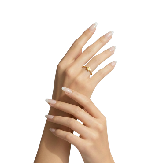 Minimal Star Band Ring