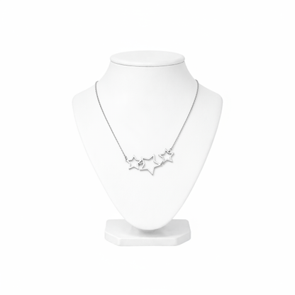 Triple Hollow Star Necklace