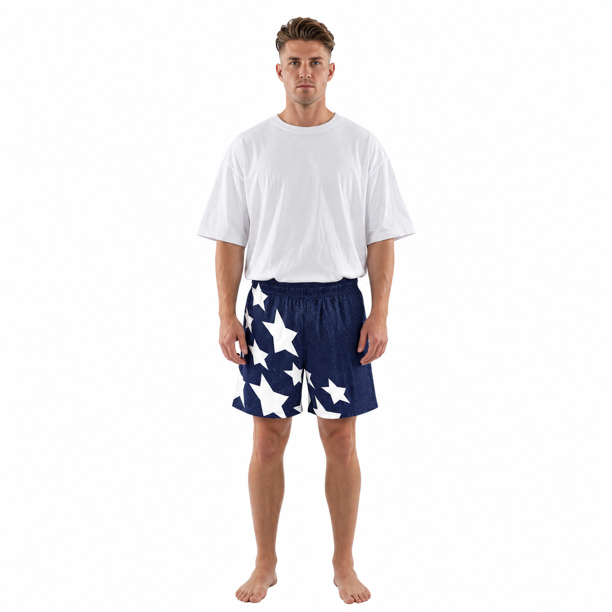 Retro Mesh Star Shorts