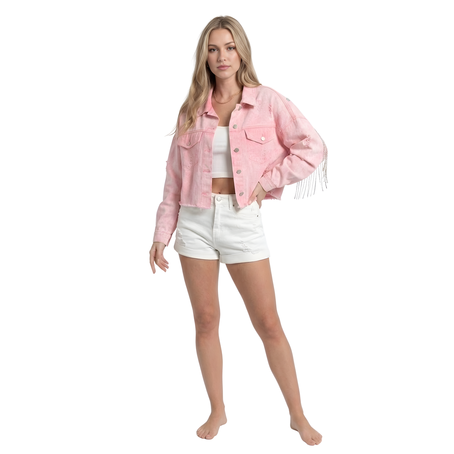 Star Fringe Denim Jacket
