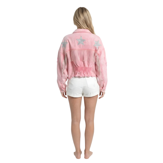 Star Fringe Denim Jacket