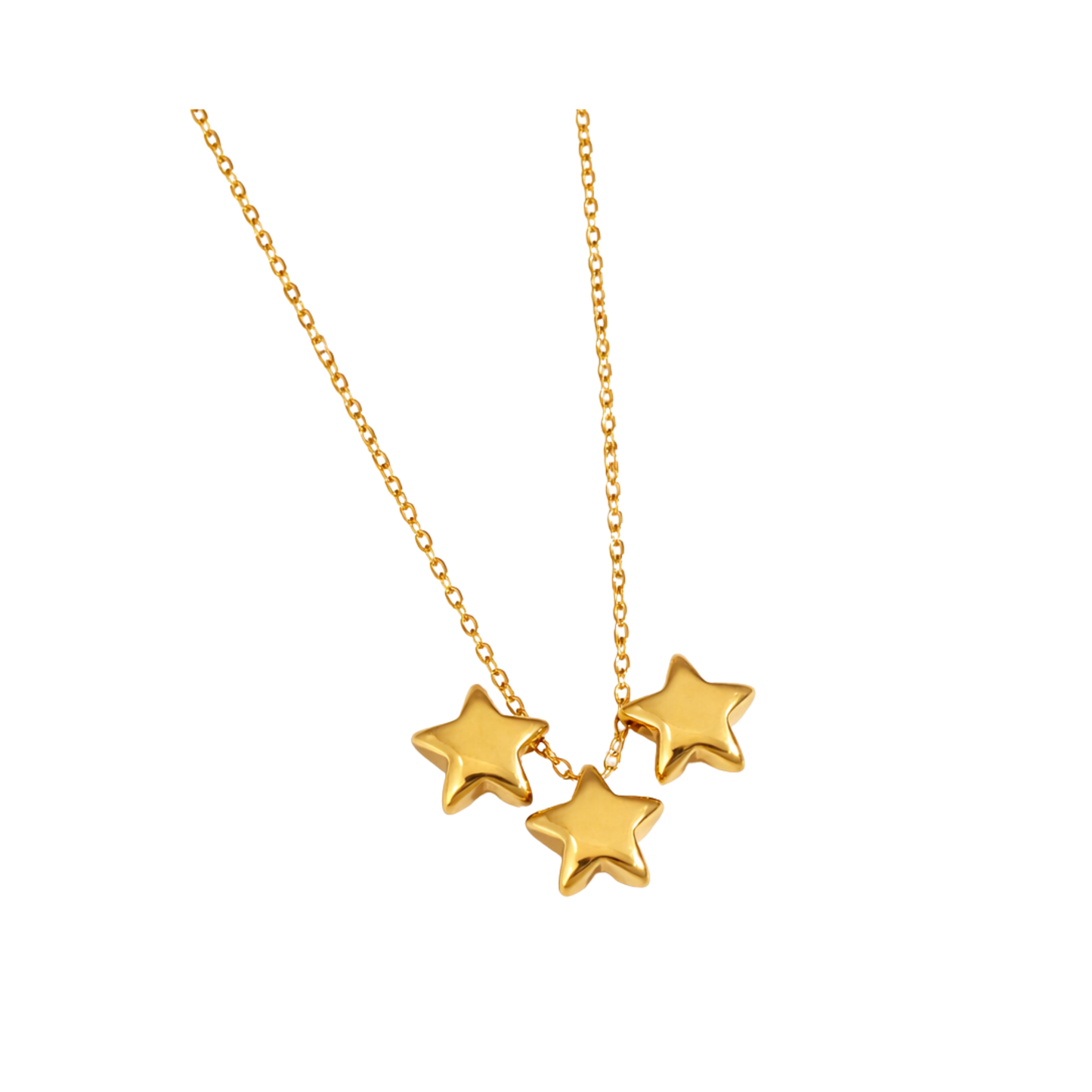 Triple Star Pendant Necklace