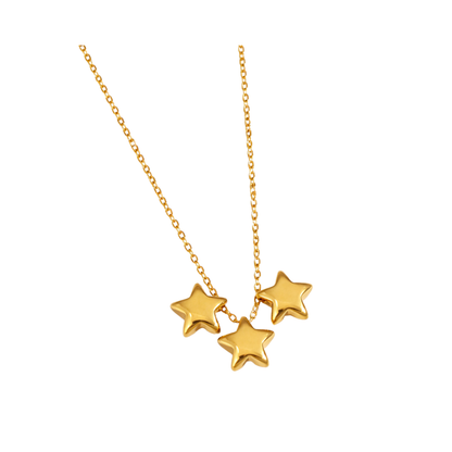 Triple Star Pendant Necklace
