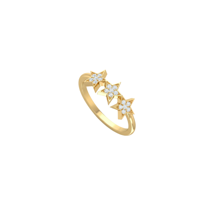 Trinity Diamond Star Ring