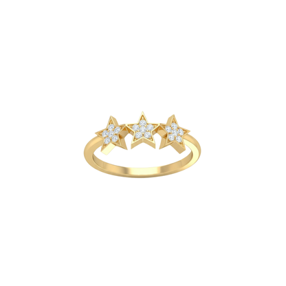 Trinity Diamond Star Ring