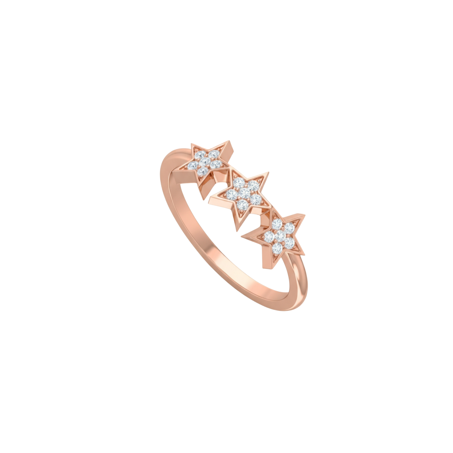 Trinity Diamond Star Ring