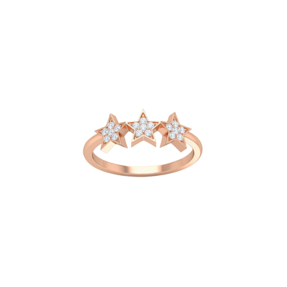 Trinity Diamond Star Ring