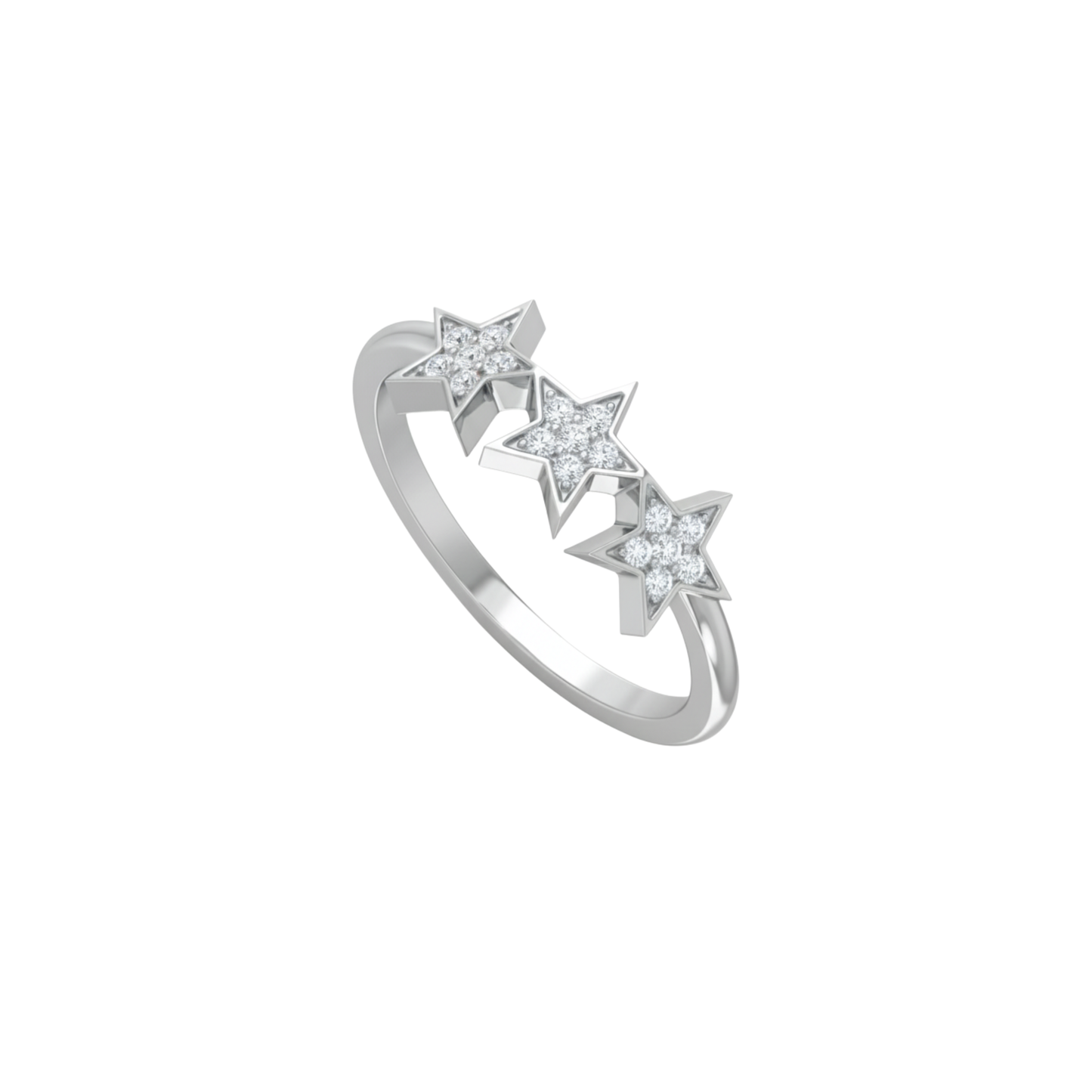 Trinity Diamond Star Ring