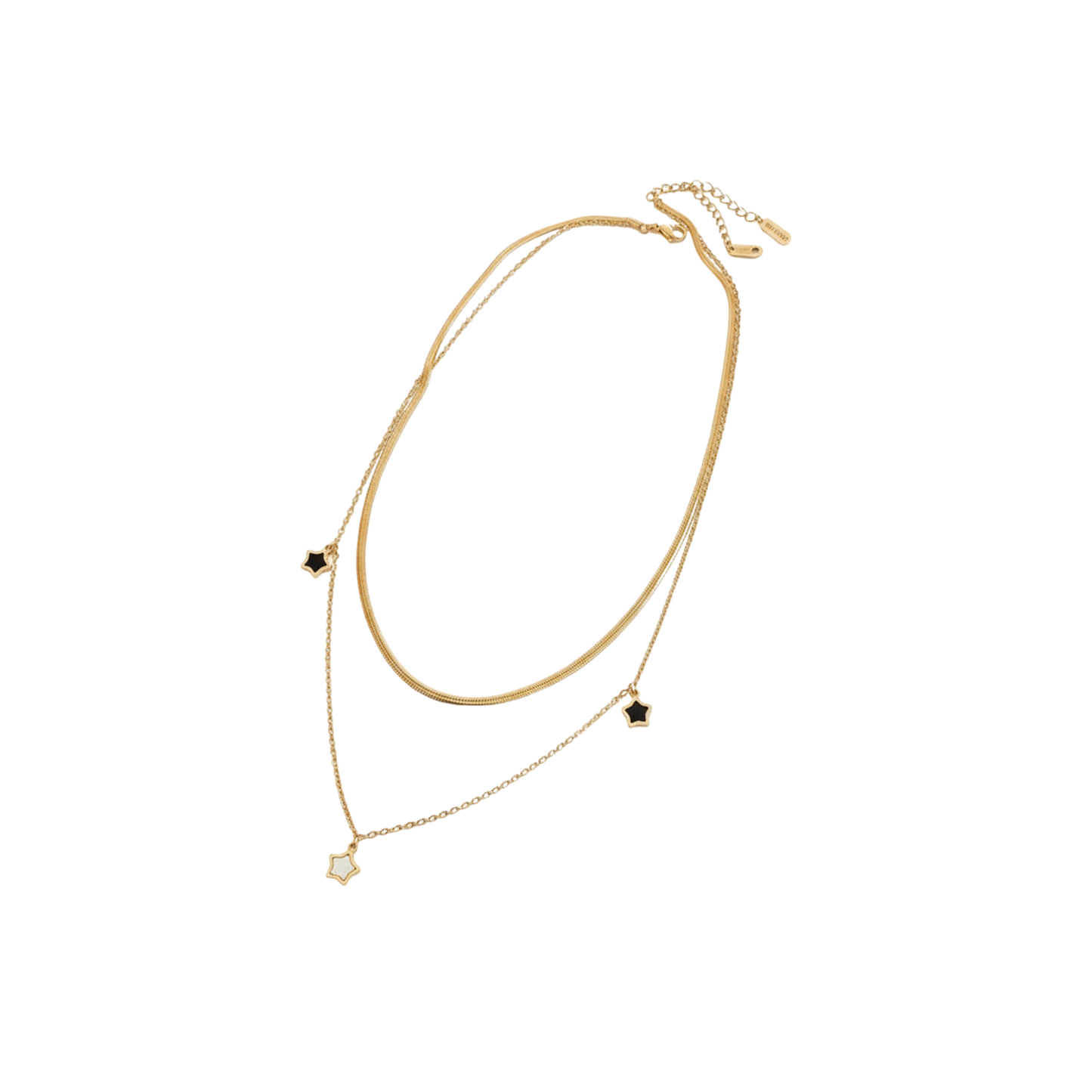 Layered Star Charm Gold Necklace