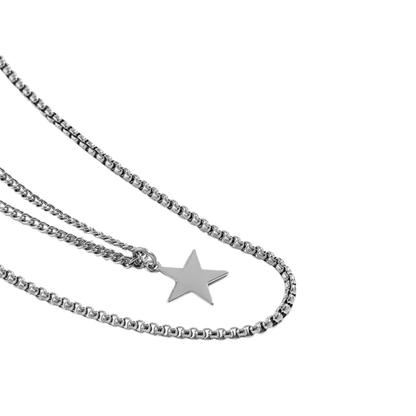 Layered Star Chain Necklace for Men