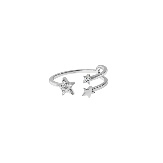 Triple Star Sparkle Ring