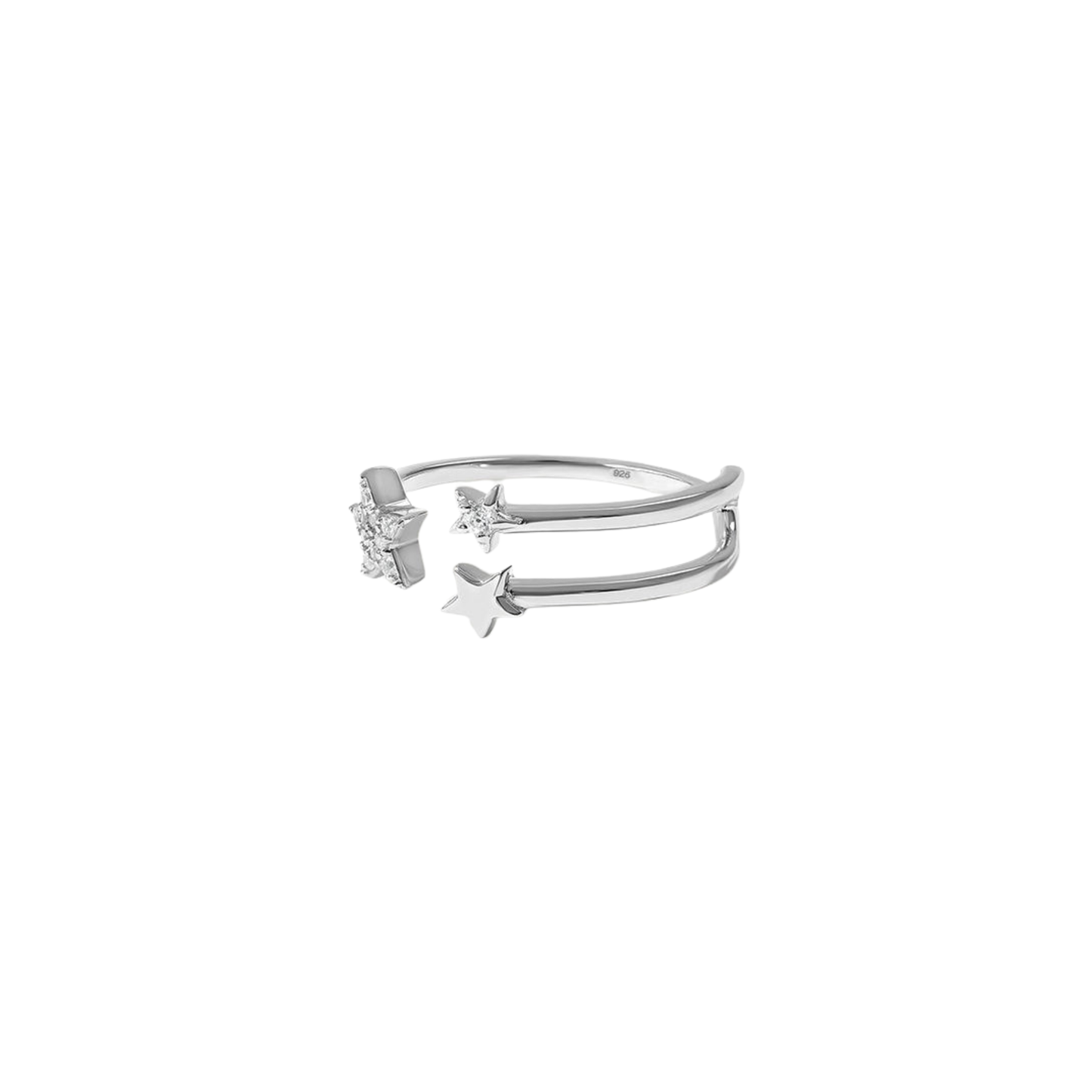 Triple Star Sparkle Ring