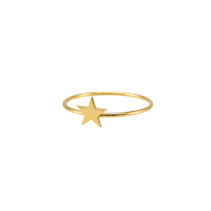 Minimal Star Band Ring