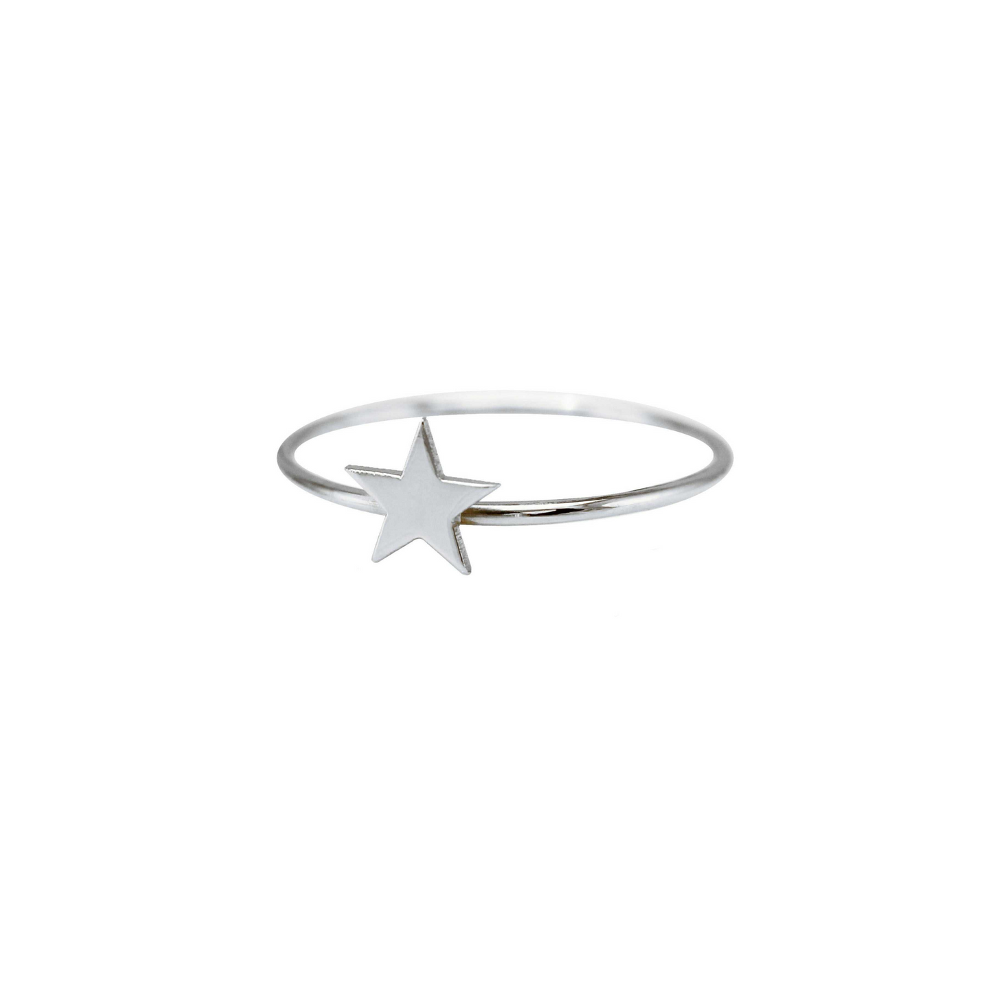 Minimal Star Band Ring