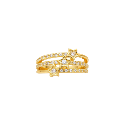 Aurora Triple Star Zircon Ring
