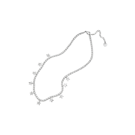 Iced Star Tennis Chain Necklace