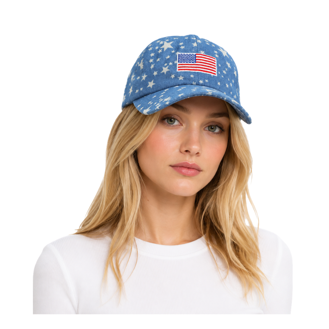 Americana Star Denim Cap
