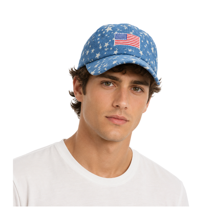 Americana Star Denim Cap