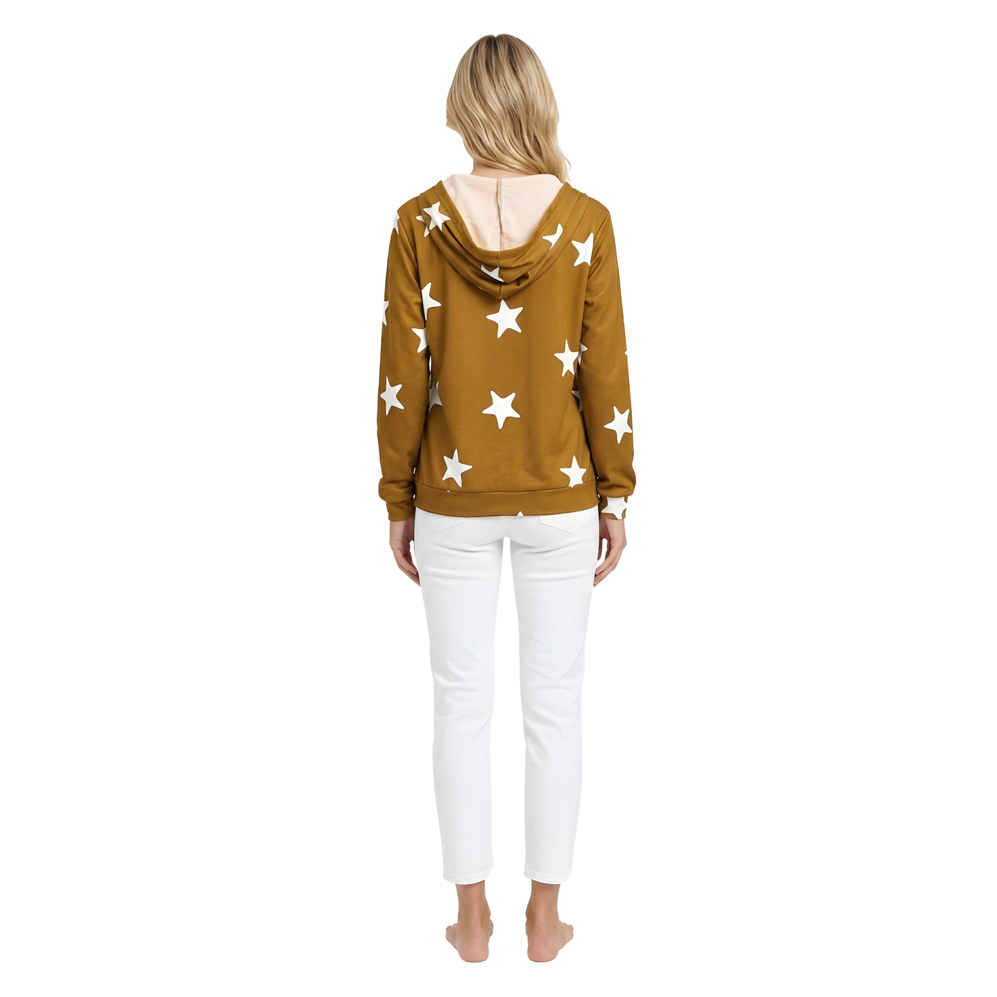 Star Print Cozy Hoodie