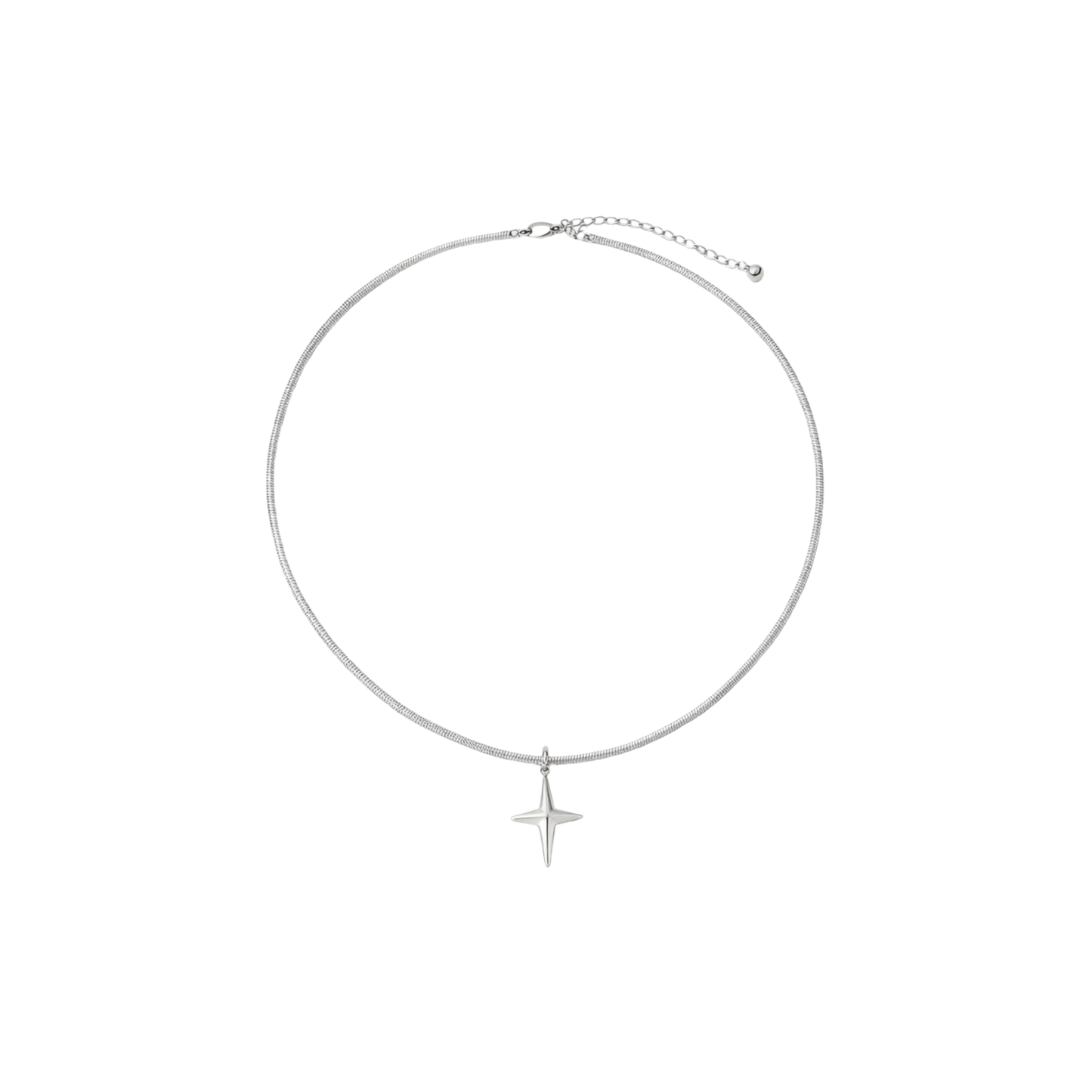 Minimal Star Cross Pendant Necklace