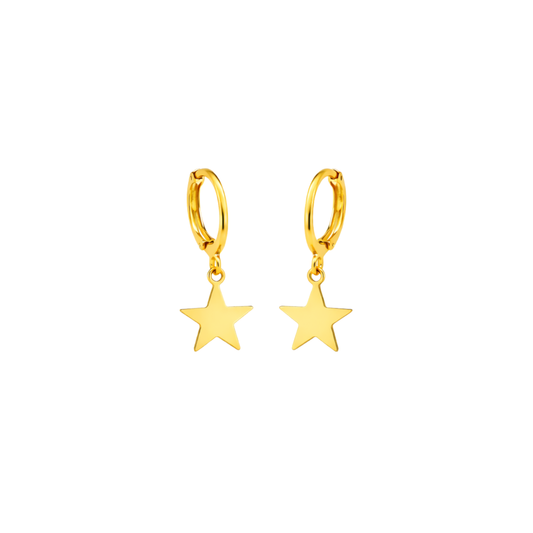 Classic Star Charm Hoop Earrings