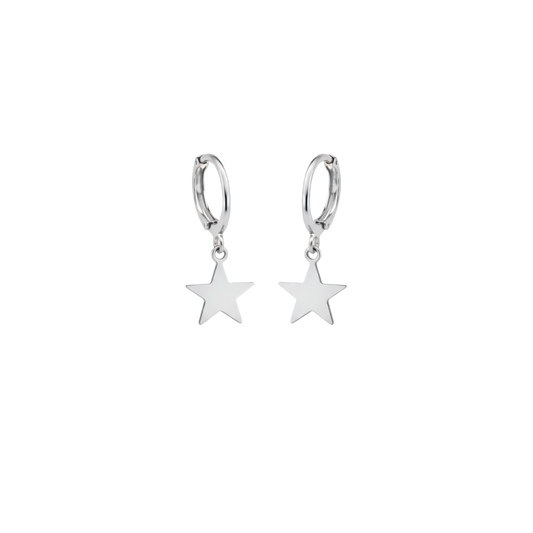 Classic Star Charm Hoop Earrings
