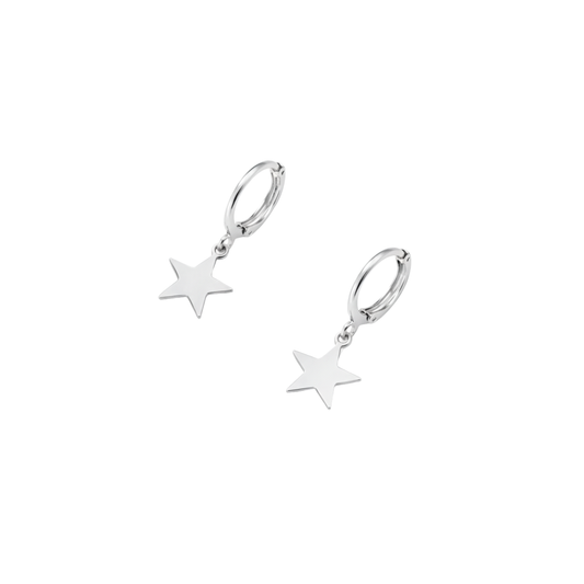 Classic Star Charm Hoop Earrings