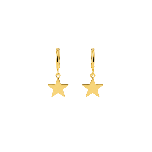 Classic Star Charm Hoop Earrings