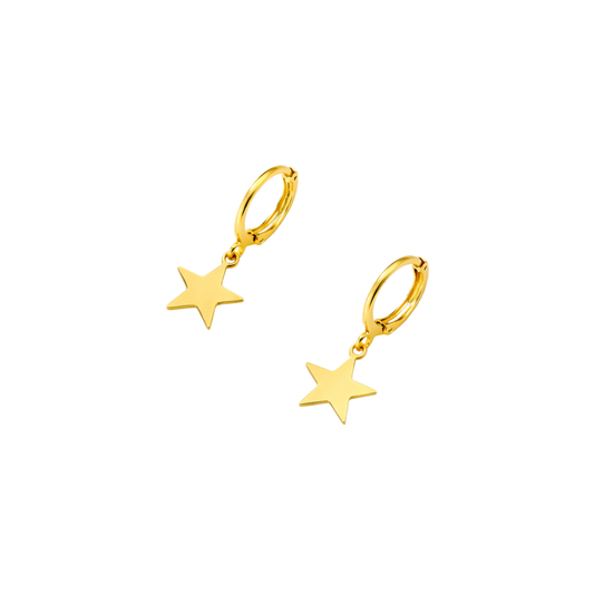 Classic Star Charm Hoop Earrings
