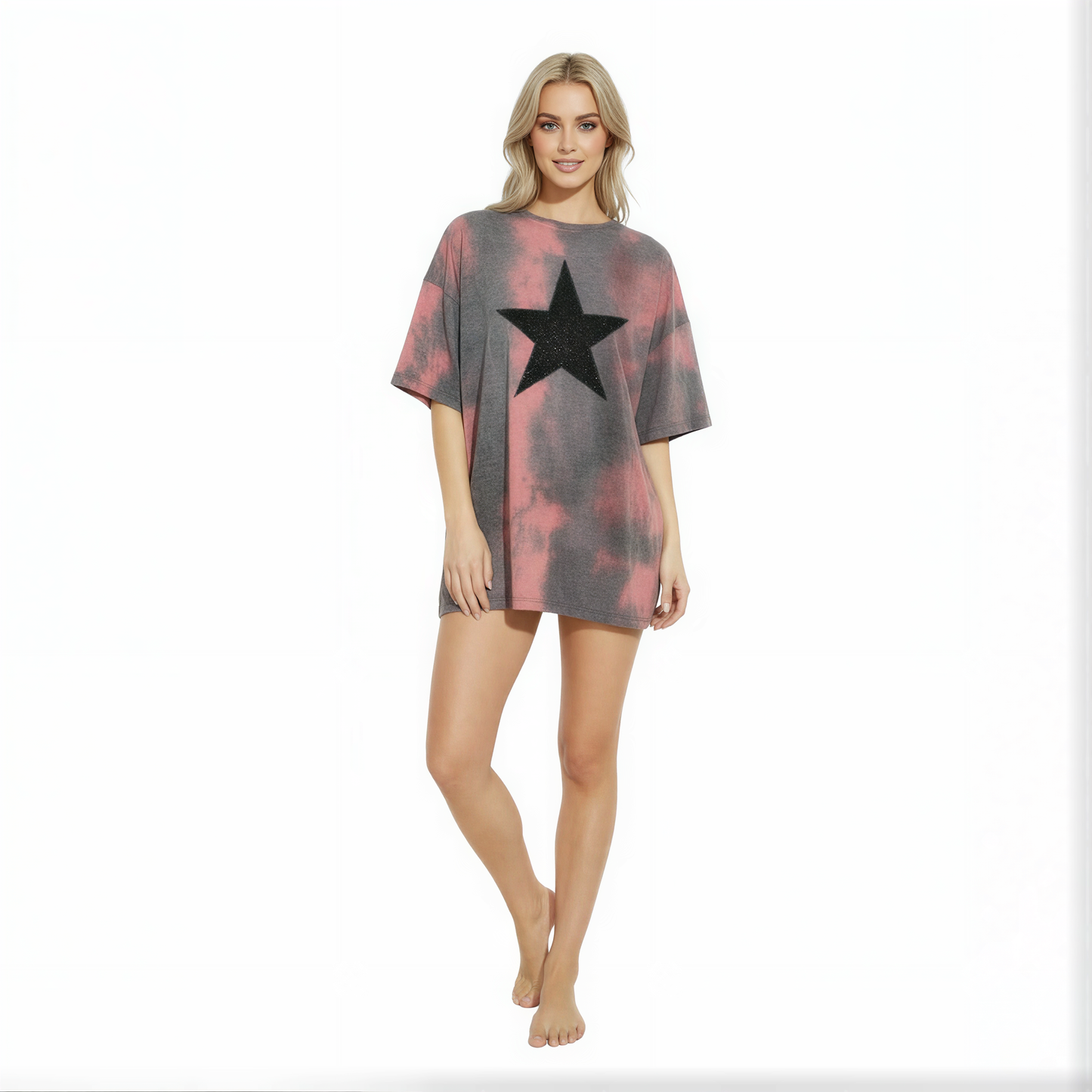 Glitter Star Oversized Tee