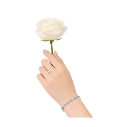 CZ Star Charm Tennis Bracelet
