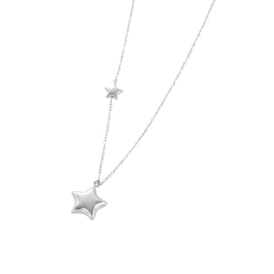 Minimal Puffy Star Pendant Necklace
