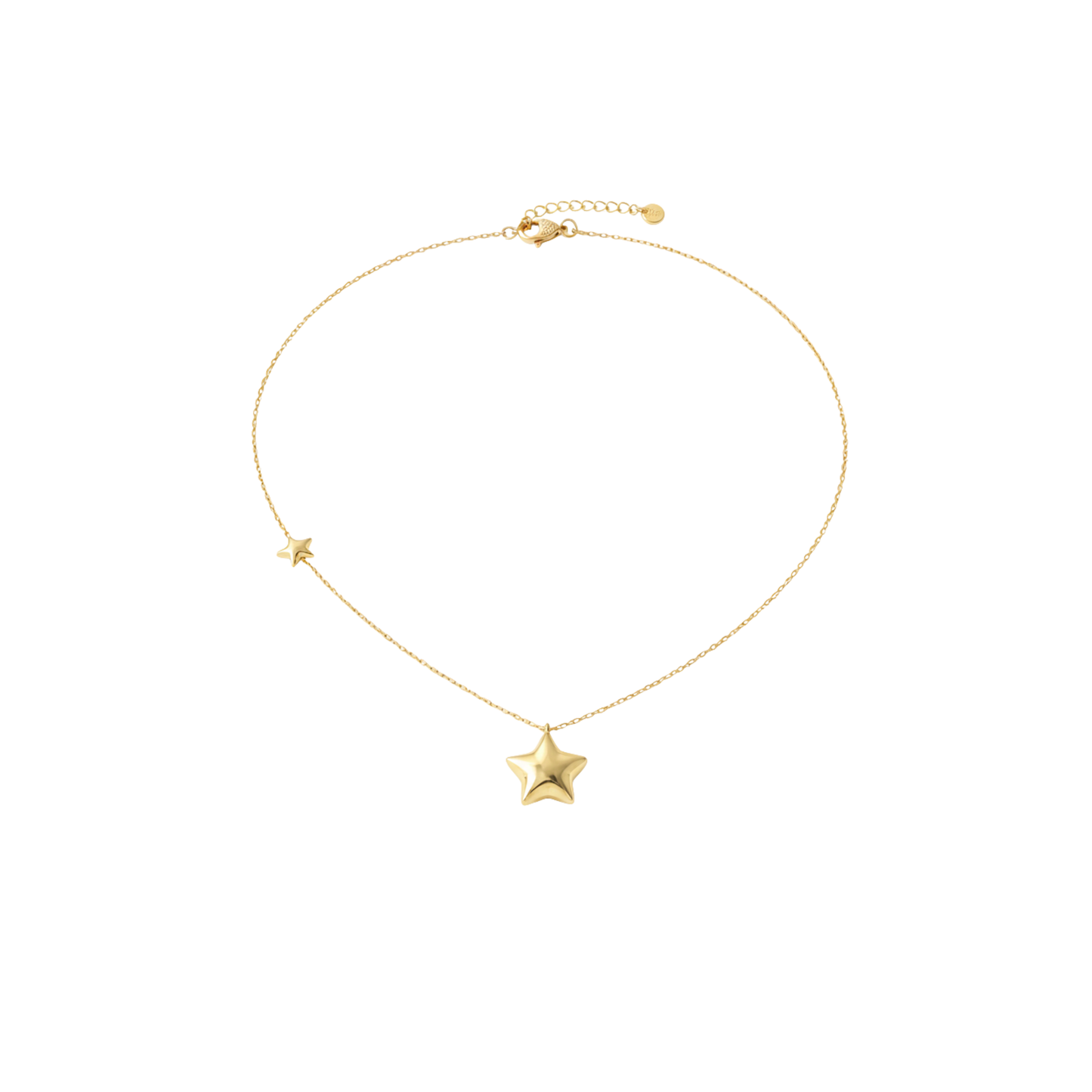 Minimal Puffy Star Pendant Necklace