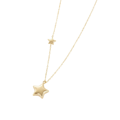 Minimal Puffy Star Pendant Necklace