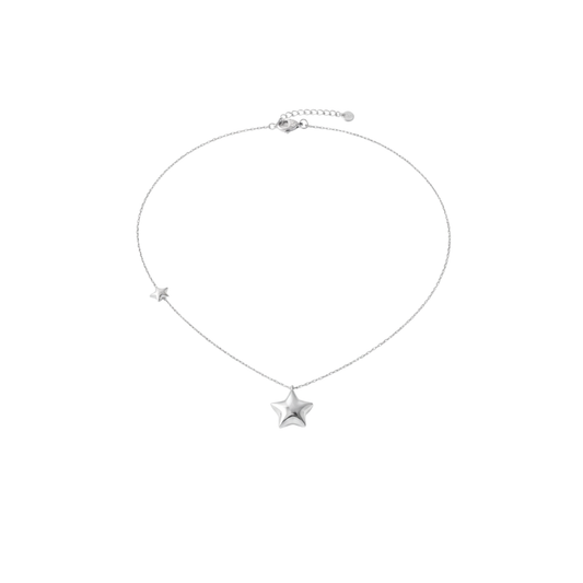 Minimal Puffy Star Pendant Necklace