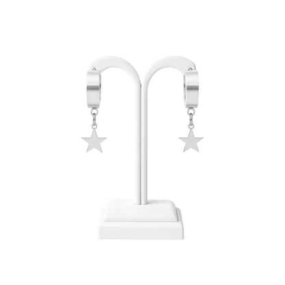 Minimalist Star Charm Huggie Earrings