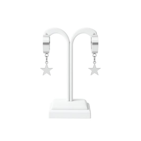 Minimalist Star Charm Huggie Earrings