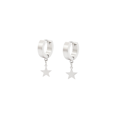 Minimalist Star Charm Huggie Earrings