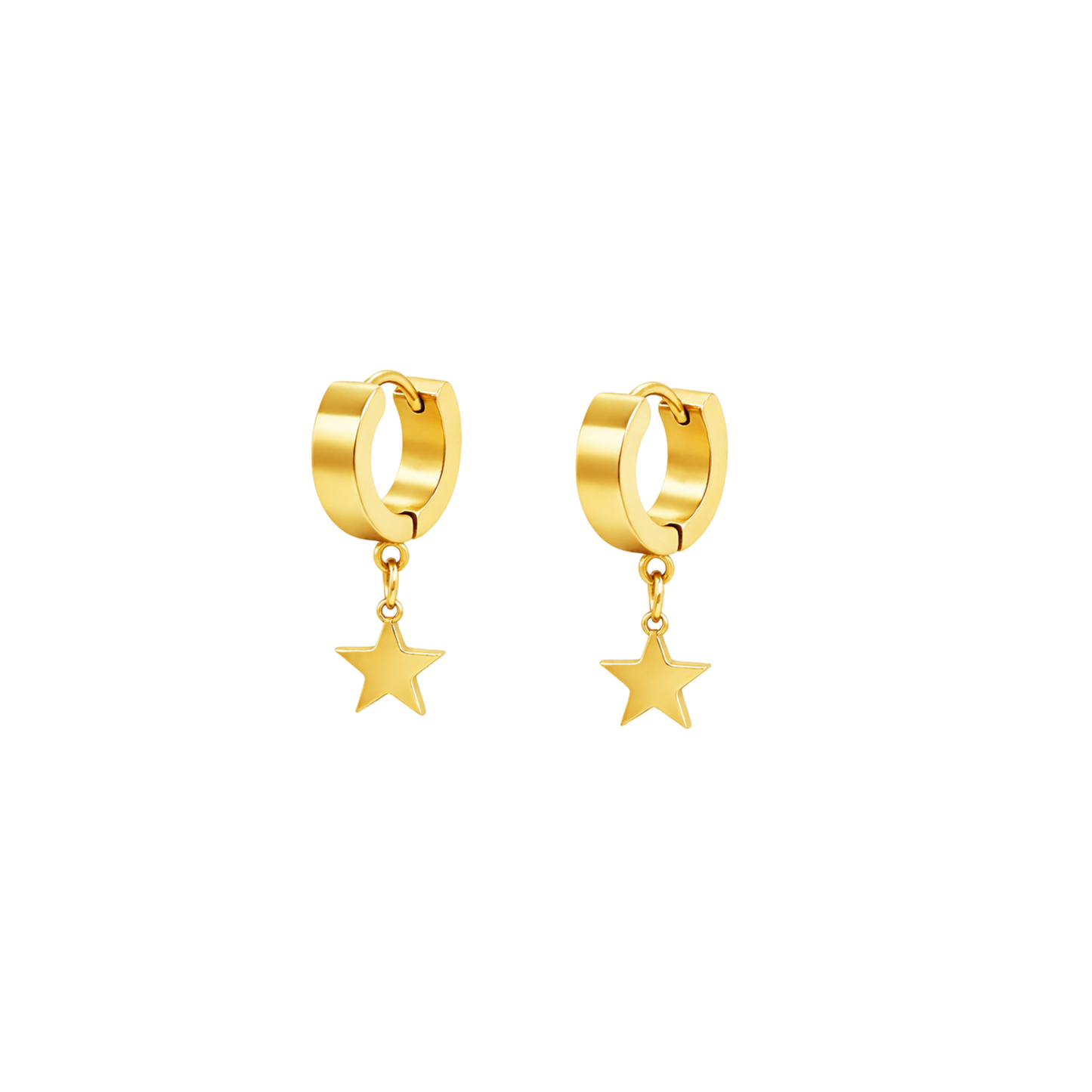 Minimalist Star Charm Huggie Earrings