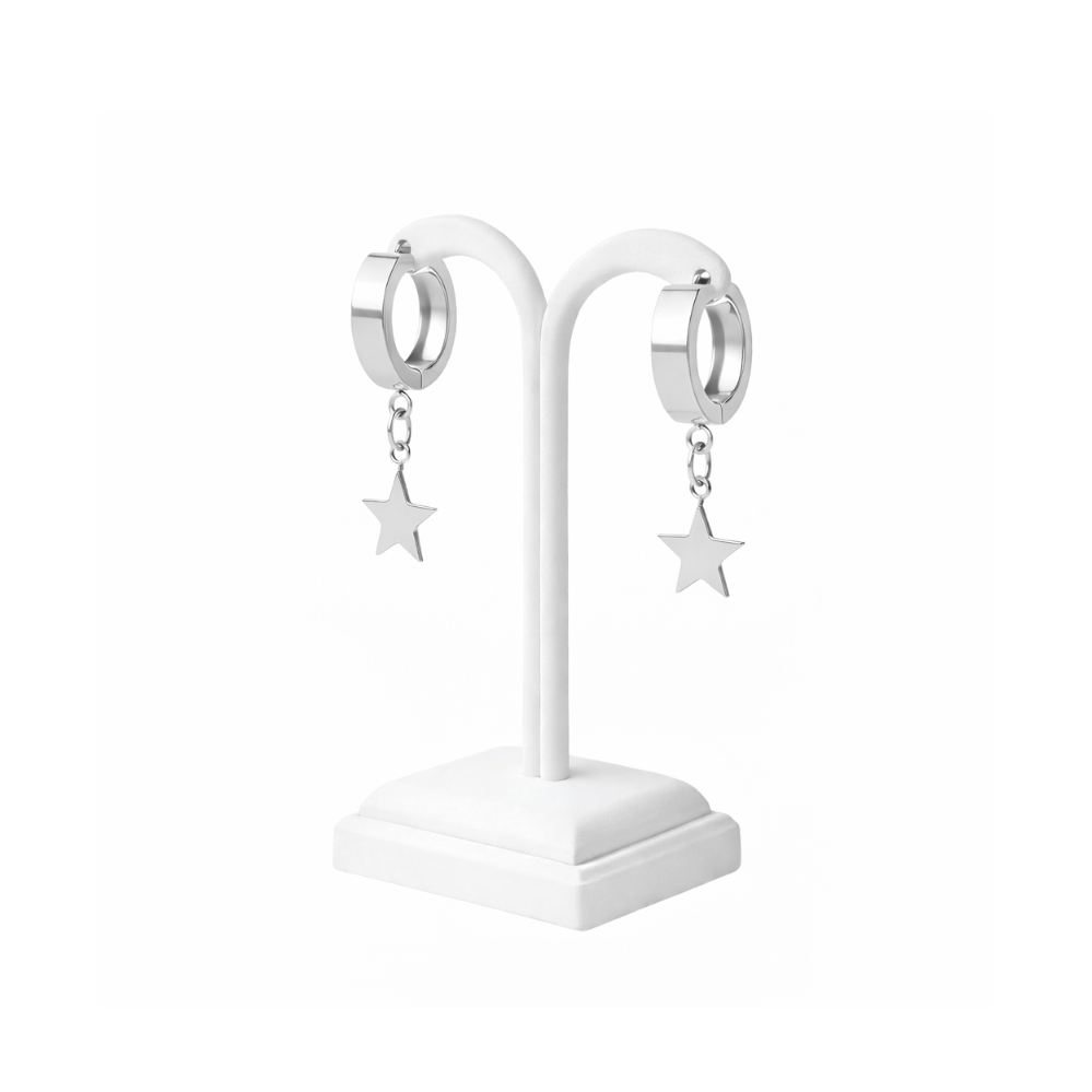 Minimalist Star Charm Huggie Earrings
