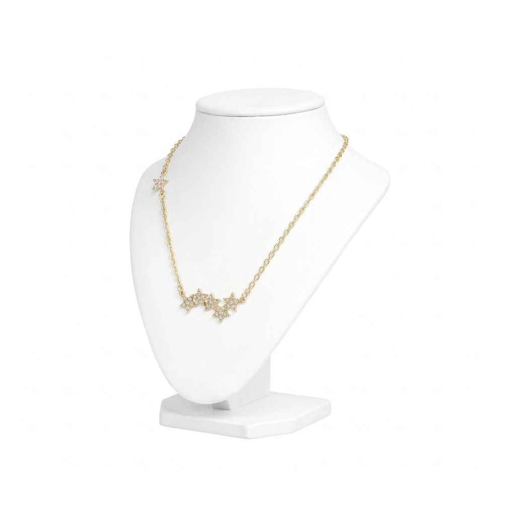Cluster Zircon Star Necklace