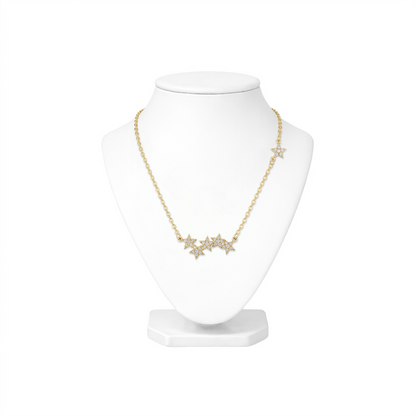 Cluster Zircon Star Necklace