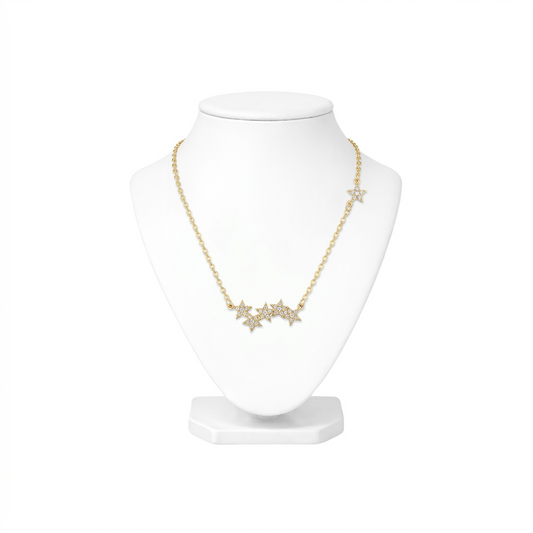 Cluster Zircon Star Necklace