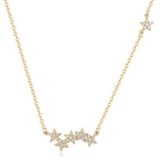 Cluster Zircon Star Necklace