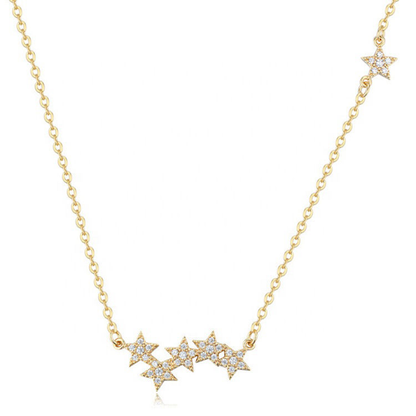 Cluster Zircon Star Necklace