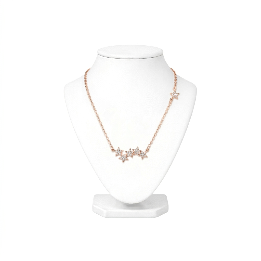 Cluster Zircon Star Necklace