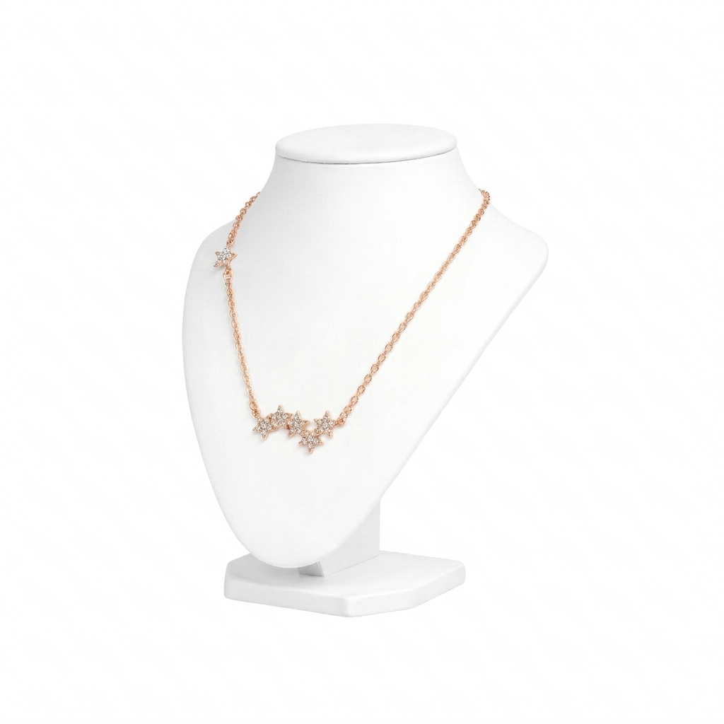 Cluster Zircon Star Necklace