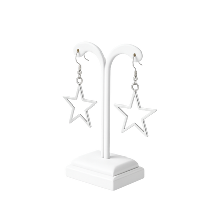 Vintage Hollow Star Drop Earrings