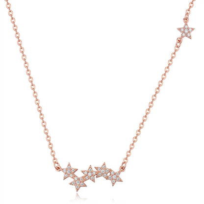 Cluster Zircon Star Necklace