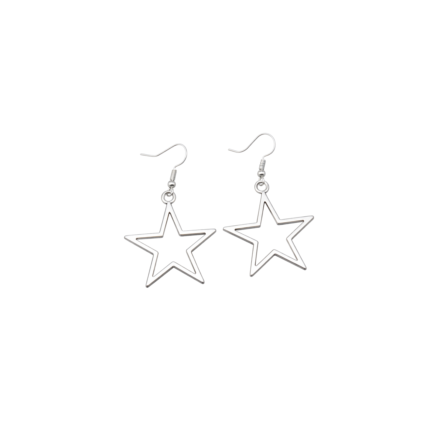 Vintage Hollow Star Drop Earrings